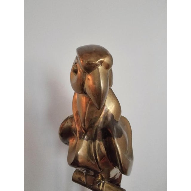 Hollywood Regency Brass Parrot Sculpture, 1970s For Sale - Image 15 of 18