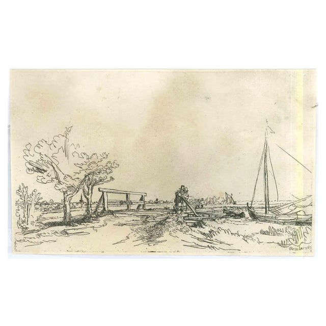 Charles Amand Durand after Rembrandt, Six’s Bridge, Engraving, 19th Century For Sale