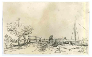 Charles Amand Durand after Rembrandt, Six’s Bridge, Engraving, 19th Century