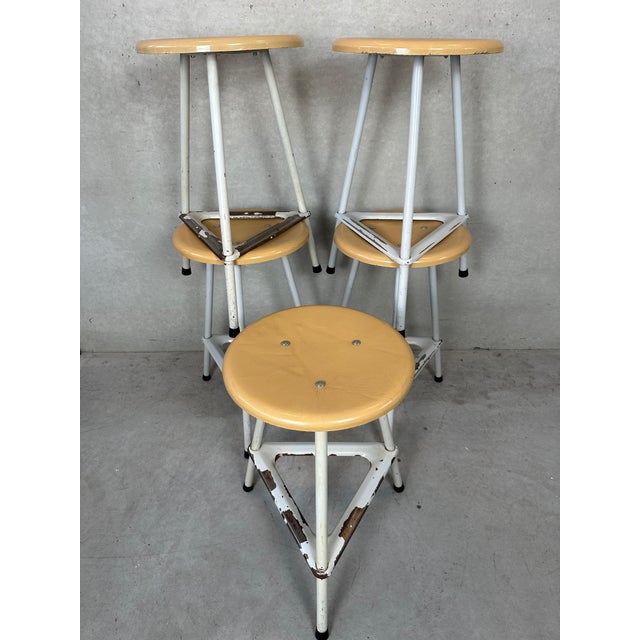 Industrial Stools, Set of 5 For Sale - Image 3 of 8