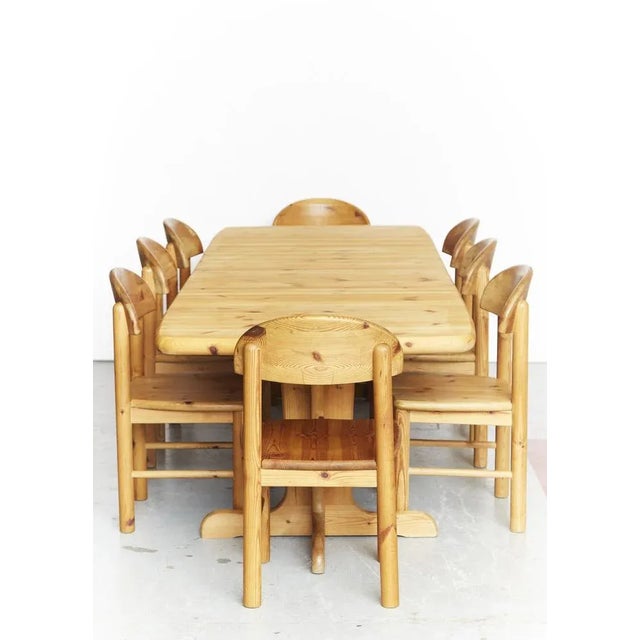Dining Room Table and Chairs by Rainer Daumiller for Hirtshals Savverk, 1970s, Set of 9 For Sale - Image 12 of 18