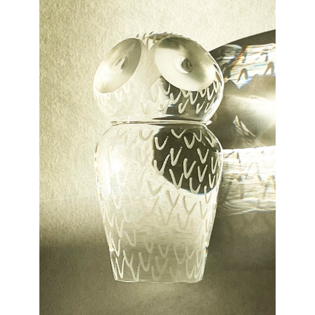 Kosta Boda Crystal Owl For Sale - Image 11 of 14