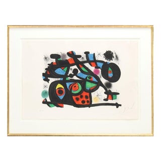 Joan Miro, La Rapt, Color Lithograph For Sale
