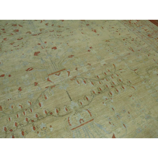Industrial Zabihi Collection Oversize Pale Persian Antique Rug - 13' x 19'8" For Sale - Image 3 of 12