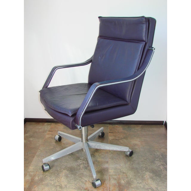 Leather Armchair by Rudolf Bernt Glatzels for W. Knoll, 1980s, in Good conditions. Designed 1980 to 1989