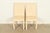 Cassina Mario Bellini Style Italian Modern Cream Leather Wrapped High Back Side Chairs or Dining Chairs, Pair For Sale - Image 4 of 14