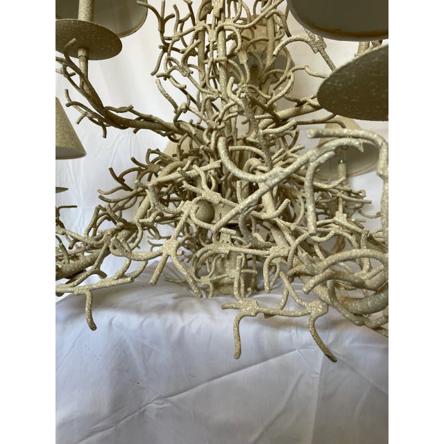 1970's Mid-Century Modern Faux Coral Reef Style Meyda Style Chandelier For Sale - Image 10 of 13