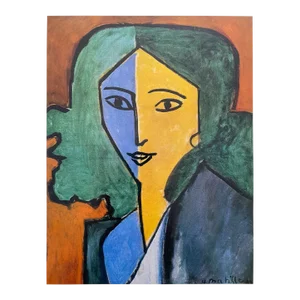 Henri Matisse Vintage 1981 1st Edition Mid Century Modernist Lithograph Print " Portrait of Lydia Delectorskaya " 1947