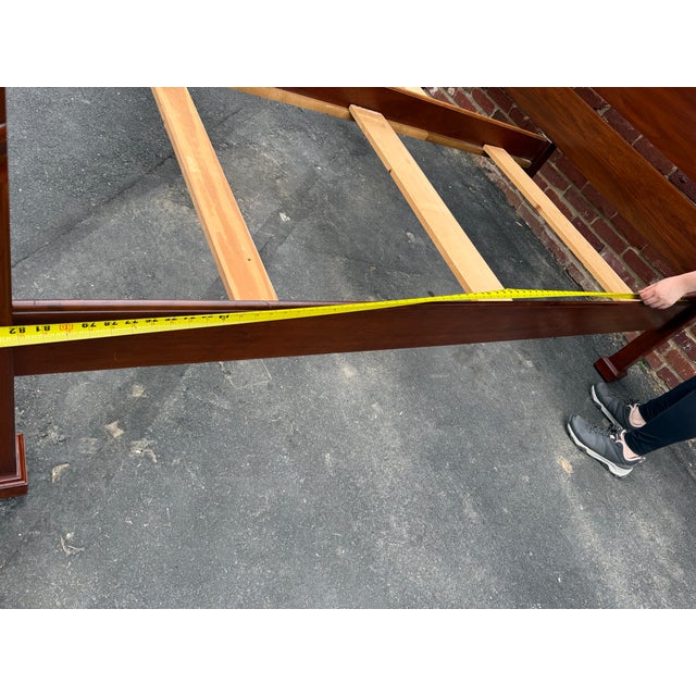 Henkel-Harris King Size Wild Black Cherry Pencil Four-Poster Bed Frame For Sale - Image 13 of 18