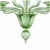 2020s Sculptural Linear “Rigadin” Green Murano Glass Chandelier For Sale - Image 5 of 5