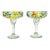 Mexican Handblown Colorful Confetti Margarita Glasses - a Pair For Sale