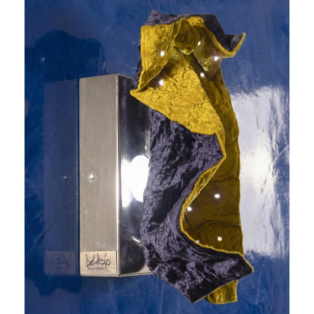 Wrinkled Wall Light by Dario Nasuti For Sale - Image 9 of 12