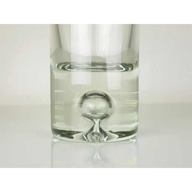 Vintage cristal vase mod. 3586 designed by T. Wirkkala for Karhula- Iittala. Good condition: alone slightly opaque at the...