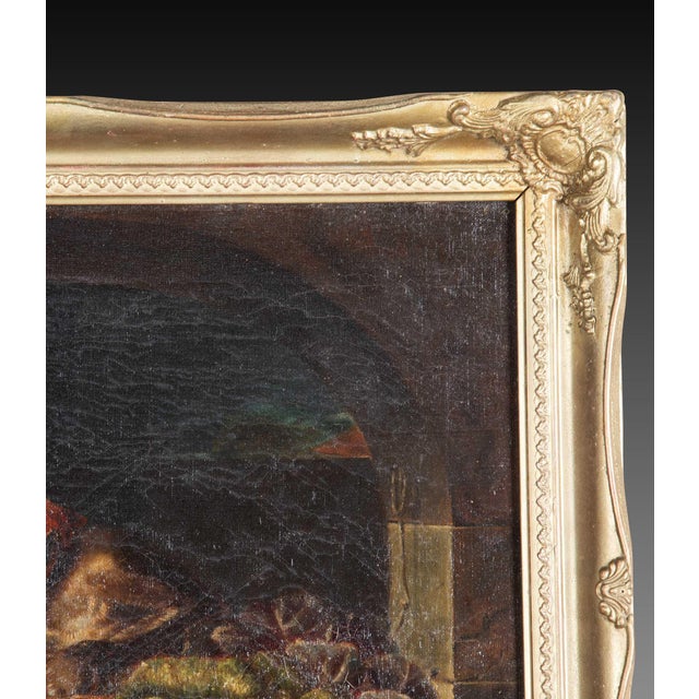 Monkey, 1850, Oil on Canvas, Framed For Sale - Image 3 of 6