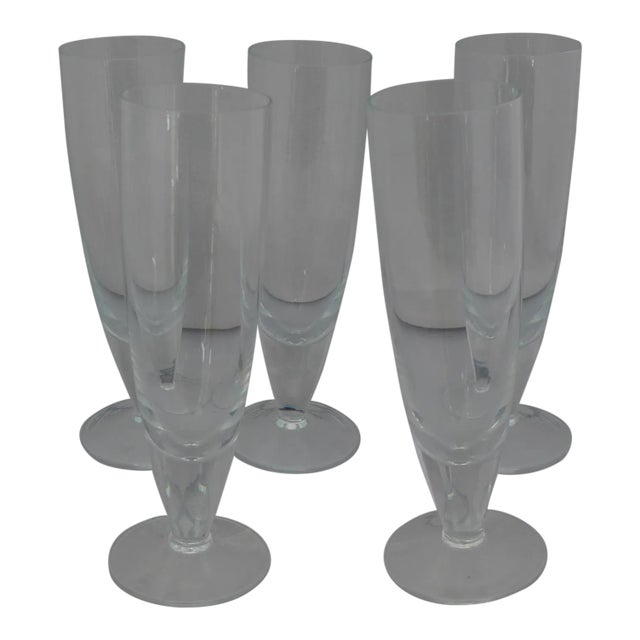 Clear Glass Mimosa Glasses - Set of 5 For Sale