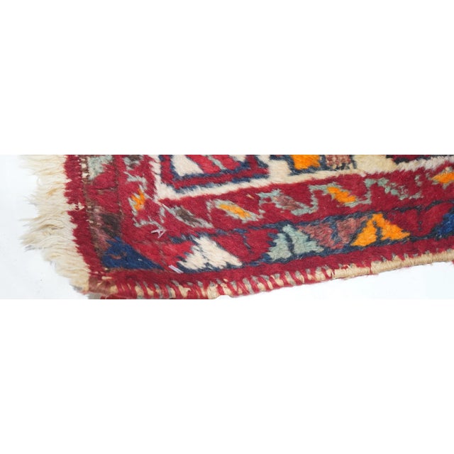 Islamic Antique Red Patterned Afshar Rug 5' X 6'5'' For Sale - Image 3 of 9