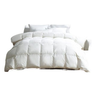 Summer Weight Canadian Hutterite Goose Down Duvet with Cotton Shell, King For Sale