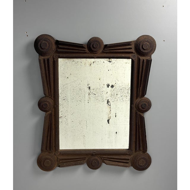 Antique Tramp Art Folk Art Distressed Mirror, Austria, 1890s For Sale - Image 15 of 18