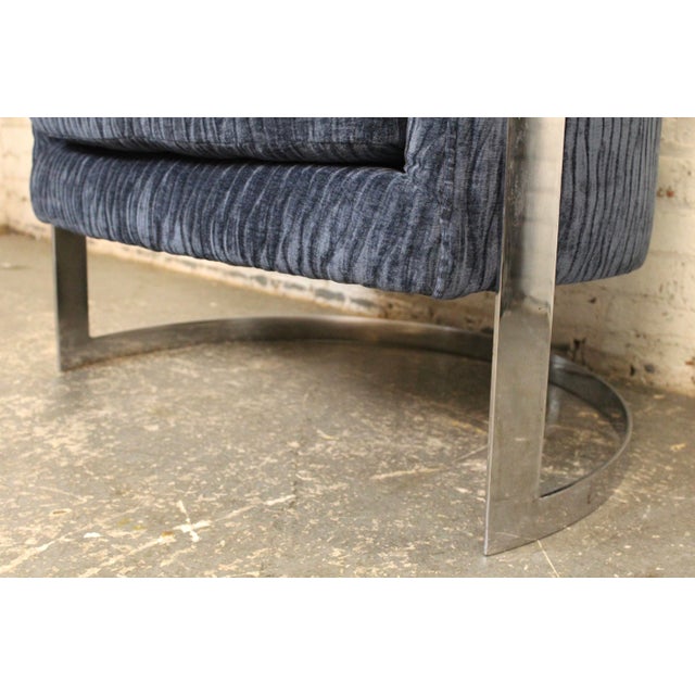 Pair of Mid-Century Chrome Tub Lounge Chairs Attributed to Milo Baughman For Sale - Image 18 of 18