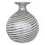 Vintage Signed Op Art Black & White Swirl Art Glass Vase For Sale
