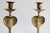 Vintage Pair of Brass Cobra Snake MCM Candlesticks 7 1/4” tall x 5” wide