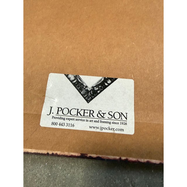 Large Phyllis Rose Framed Flowers Art Original Numbered 30/75 J.Pocker Frame For Sale In Atlanta - Image 6 of 6