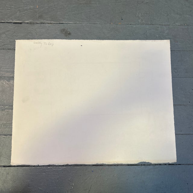 1970’s Original Abstract Lithograph “Walking the Dog” For Sale In Philadelphia - Image 6 of 6