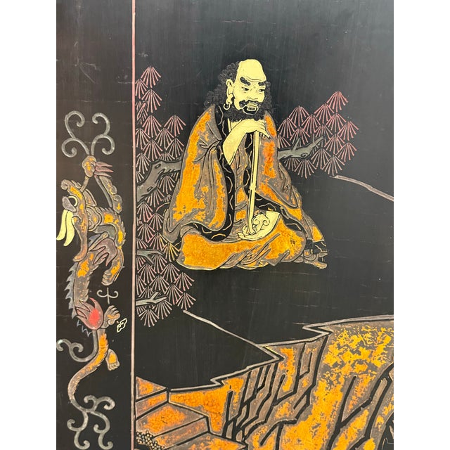 Chinese Eight Immortals Mountain Cloud Eight Panel Screen For Sale - Image 9 of 12