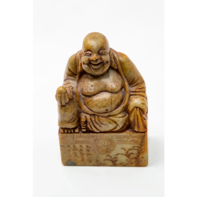 Chinese Chinese Soapstone With Shoushan Buddha Hand Carved Chop Seal For Sale - Image 3 of 11