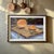 A vibrant original oil on canvas by California artist Michael Logan (1939-2016), depicting a freshly cut cantaloupe...