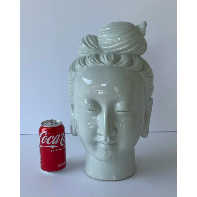 1980s Vintage Large Japanese Porcelain Bust of a Lady For Sale - Image 5 of 6