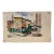 Henry Emil Salloch Original Watercolor on Paper Urban Street Scene, 1939. For Sale