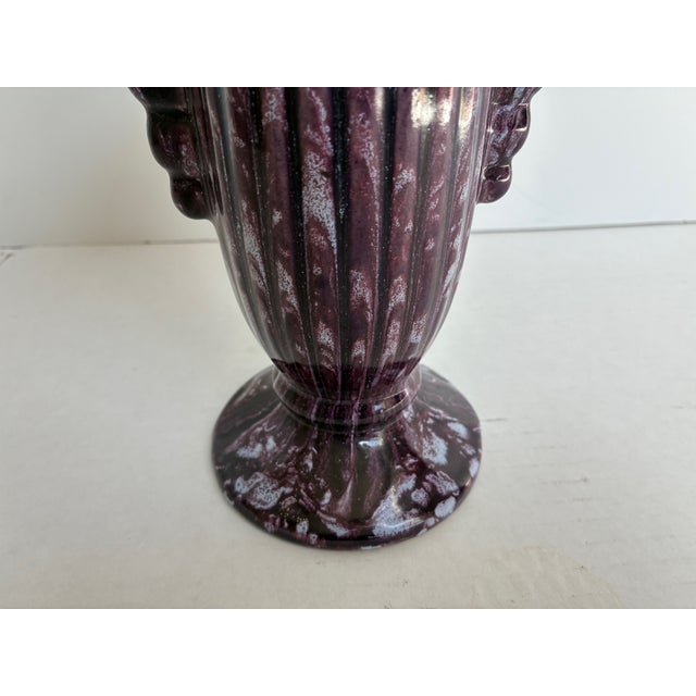Antique Art Deco Faïencerie De Thulin 9 In. Vase For Sale - Image 6 of 12