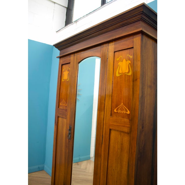 Art Nouveau Wardrobe, 1900s For Sale - Image 5 of 11