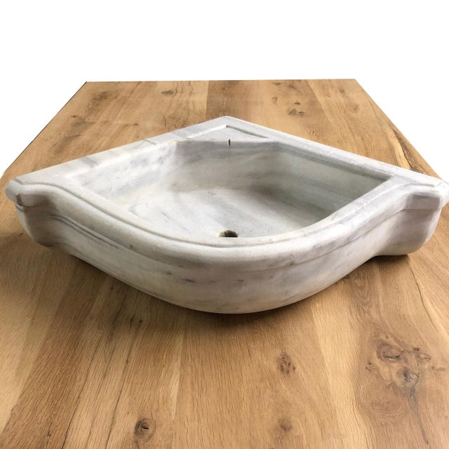 Antique Marble Corner Sink Reclaimed Marble Basin Chairish