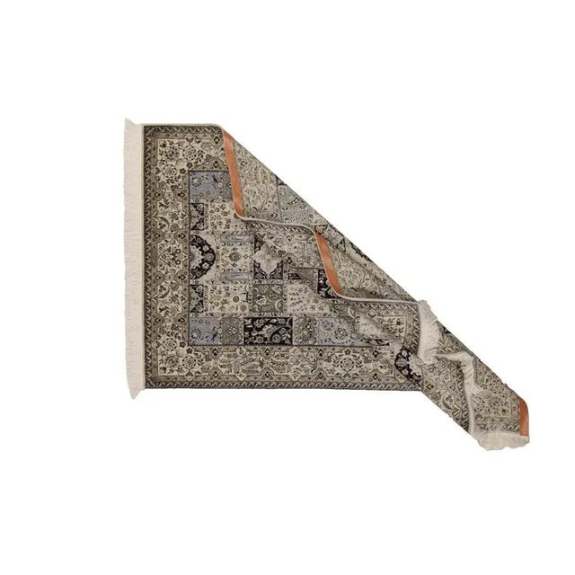 Middle Eastern Rug in Wool and Silk For Sale - Image 10 of 11