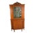 Antique Satinwood Cabinet, Single Door and Feather Plumes at Top For Sale
