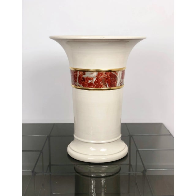 Huge vase or umbrella stand by Tommaso Barbi for B Ceramiche (signed on the bottom). Conditions are very good, expect for...