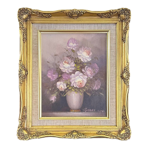 Mid 20th Century Original, Signed, Robert Cox, Floral/Botanical Still Life Bouquet, Oil Painting on Canvas