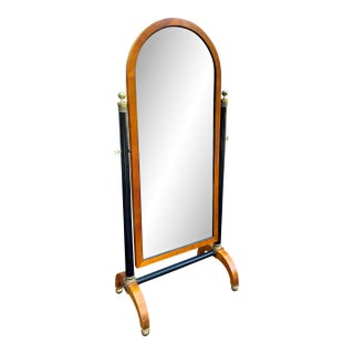 French Empire Style Arched Cheval Mirror For Sale
