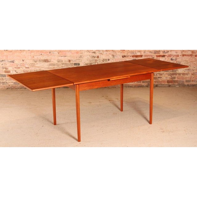 Wood Mid-Century Danish Extending Dining Table in Teak, 1970s For Sale - Image 7 of 12