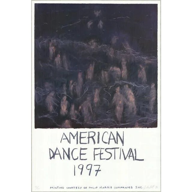 1997 Jennifer Bartlett 'American Dance Festival 1997' Abstract Purple,White USA Offset Lithograph For Sale - Image 4 of 4