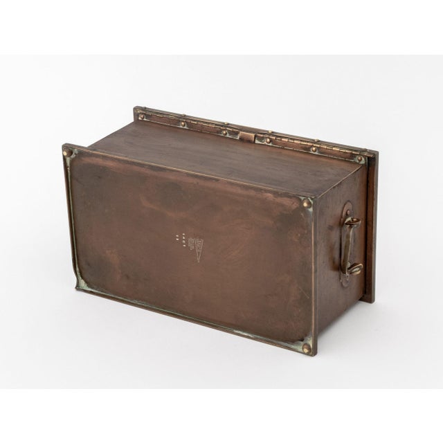 Bronze Smith Metal Arts Co. Sterling Silver and Bronze Casket For Sale - Image 8 of 9