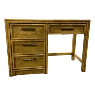 Faux Bamboo Writing Desk by Lea Furniture For Sale