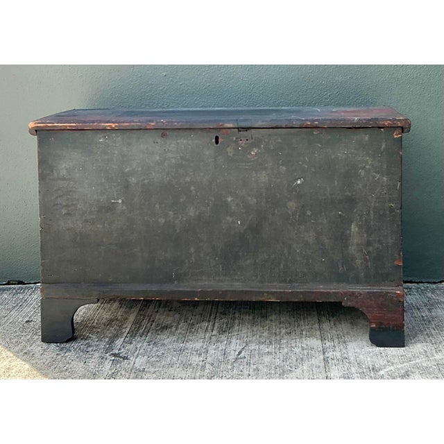 This exceptional 19th-century American primitive blanket chest is a testament to honest, enduring craftsmanship. Hand-...