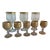 1970s Collection of Glasses With Brass Details - Set of 8 For Sale