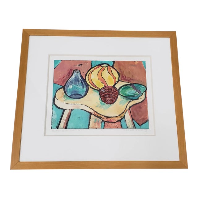 Ingrid Caras (American, 20th C.) "Modern Glassworks No. 2" Original Monotype 20th C. For Sale