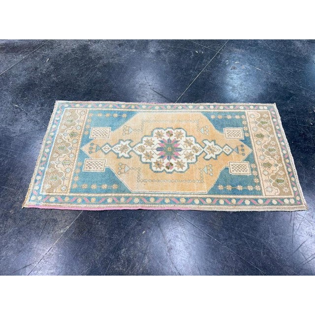 Turkish Turkish Oushak Runner Rug 2'6" x 6'5" #17490 For Sale - Image 3 of 8