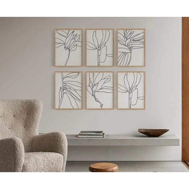 Contemporary Contemporary Botanical Giclee Prints, Framed - Set of 6 For Sale - Image 3 of 7