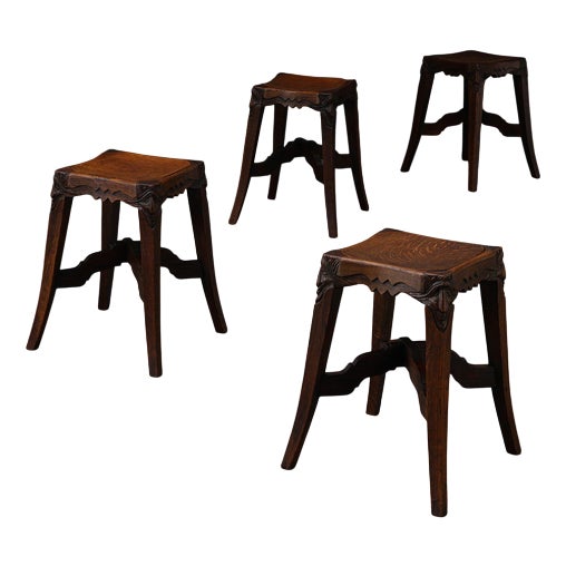 Art Nouveau Stool, 1910s For Sale